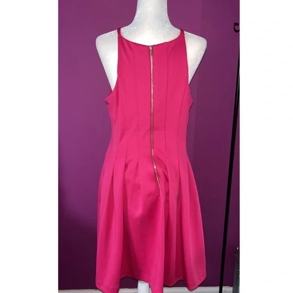 NWT Calvin Klein Halter Pink Sleeveless Dress - Picture 4 of 4